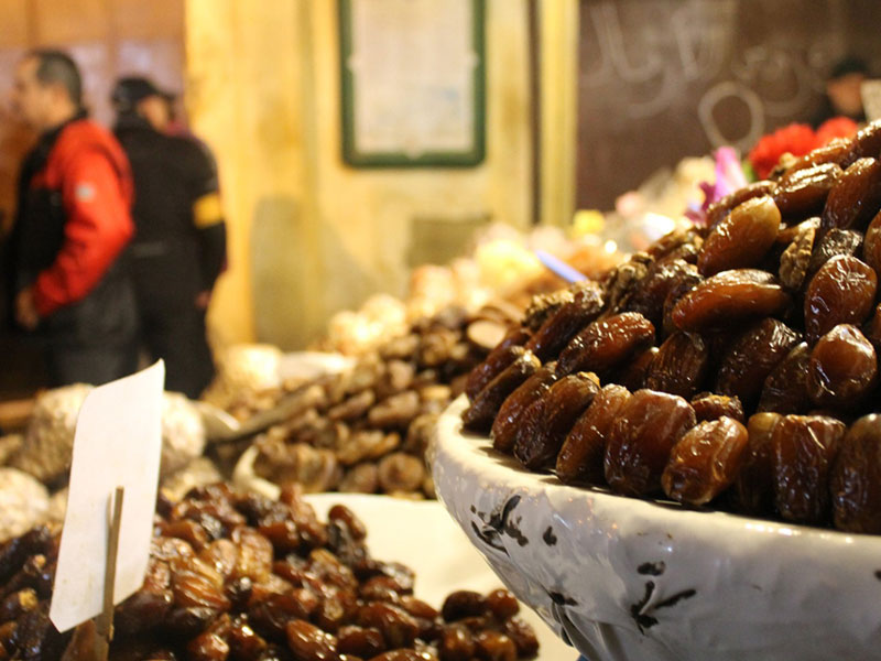 Mercado de frutos secos, Erfoud, Marruecos